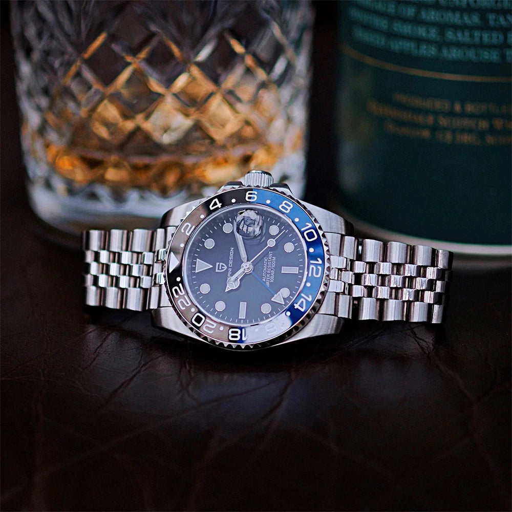 2026 PAGANI DESIGN New PD-1662 V5 Men Mechanical Watches Luxury Ceramic Bezel Automatic Watch 100M Waterproof GMT Watch for Men